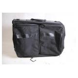 Black Expandable Rolling Garment Bag with Multiple Pockets