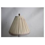 Elegant Glass Table Lamp with Pleated Shade