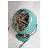 Vintage Turquoise Table Fan with 13-inch Diameter