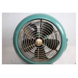 Vintage Turquoise Table Fan with 13-inch Diameter