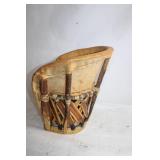 Rustic Mexican Equipal Chair with Natural Leather and Wood Frame