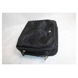 Black Nylon Briefcase with Multiple Zippered Compartments