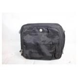 Black Nylon Briefcase with Multiple Zippered Compartments