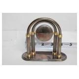 Collection of 2 Wicker Star Decorations, Carved Wooden Book Holder, and Desk Clock