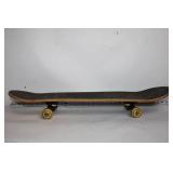 Used Kryptonics Skateboard with Yellow Graphics