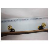 Used Kryptonics Skateboard with Yellow Graphics