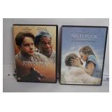 Collection of 8 Romantic and Drama DVDs Including Pride and Prejudice and The Notebook