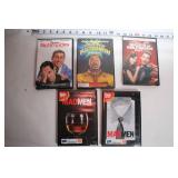 Set of 5 Comedy and Drama DVDs Including Mad Men and Movies