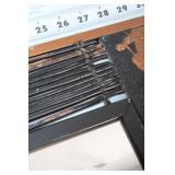 African Animal Carved Wall Mirror with Metal Accents