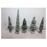 Christmas Figurines Set with Trees, Nativity, and Santa Claus