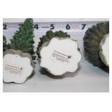 Christmas Figurines Set with Trees, Nativity, and Santa Claus