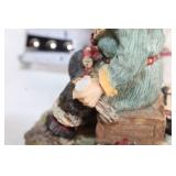 Christmas Figurines Set with Trees, Nativity, and Santa Claus