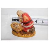 Christmas Figurines Set with Trees, Nativity, and Santa Claus