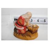 Christmas Figurines Set with Trees, Nativity, and Santa Claus