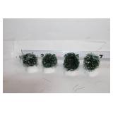 Collection of Holiday Miniature Trees and Decorative Porcelain Tea Set