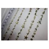 Collection of Holiday Miniature Trees and Decorative Porcelain Tea Set