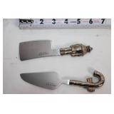 Holiday Christmas Set: Cheese Knives, Ornaments, and Trinket Box