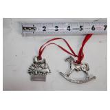 Holiday Christmas Set: Cheese Knives, Ornaments, and Trinket Box