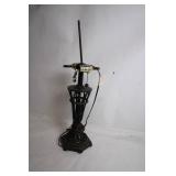 Vintage Metal Lamp Base with Dual Light Sockets