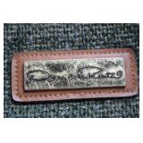 Oscar de la Renta Green Tweed Duffel Bag with Leather Trim