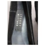 Stuart Weitzman Black Suede Block Heel Shoes