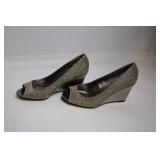 Bandolino Glitter Wedge Heels