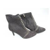 Kelly & Katie Black Suede Studded Ankle Boots - Size 11M
