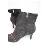 Kelly & Katie Black Suede Studded Ankle Boots - Size 11M