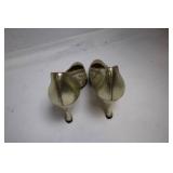 Pair of Vintage Gold Embroidered Heels