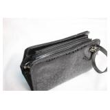 Miche Black Leopard Print Handbag with Chain Straps