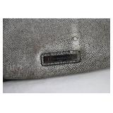 BCBGMAXAZRIA Metallic Gray Leather Handbag
