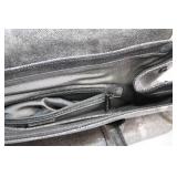 BCBGMAXAZRIA Metallic Gray Leather Handbag