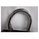 Black Leather Handbag with Gold-Tone Stud Accents