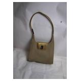 Vintage Beige Handbag with Sleek Design