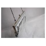 Silver Evening Bag with Chain Handle