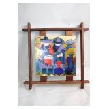 Handcrafted Wooden Frame Art with Abstract Painting by JD