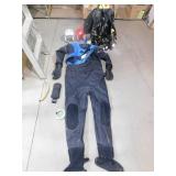 Xtra Large DUI Dry Suit Complete Kit with Luxfer Tank & Accesories