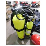 Large  DUI Dry Suit Complete Kit with Luxfer Tanks & Accesories