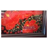 Jumping beans and the island framed slot machine glass 21” x 12”