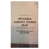 Framed Nevada Ghost Town map