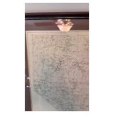 Framed Nevada Ghost Town map