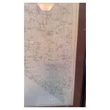 Framed Nevada Ghost Town map