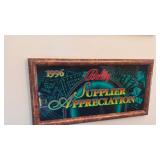 Framed slot machine glass