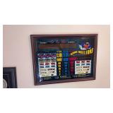 Cool millions framed slot machine glass