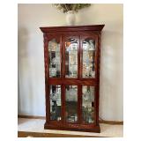 Lighted Curio Cabinet with 5 glass shelves