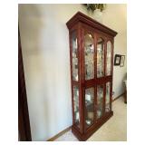 Lighted Curio Cabinet with 5 glass shelves