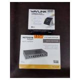 WAVLINK communicator C2 USB 3.0 Single bay docking station and net gear pro safe model no. FVS318G.