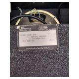 Vintage Johnson by AXL electric guitar with Peavey Rage 108 Amplifier and guitar stand.