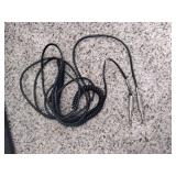 Vintage Johnson by AXL electric guitar with Peavey Rage 108 Amplifier and guitar stand.