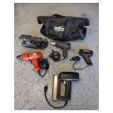Tool lot welding gun, heat gun, sander, impact wrench, and stapler
